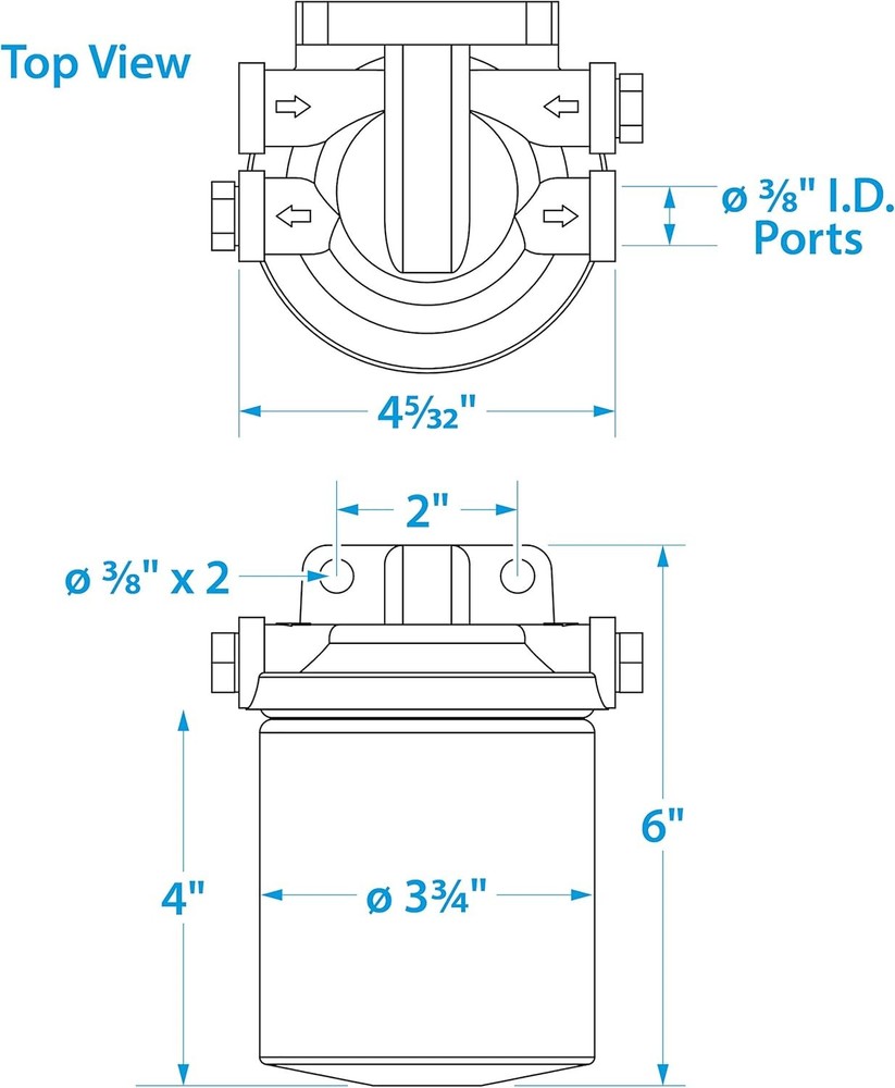 Seachoice Replacement Fuel/Water Separator Canister, 28 Micron One Size
