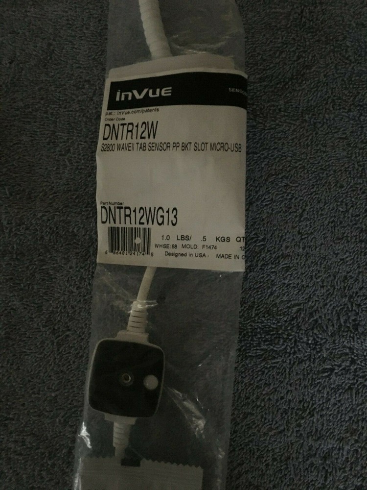 InVue S2800 Wave II Tab Sensor PP BKT Slot Micro-USB White-New