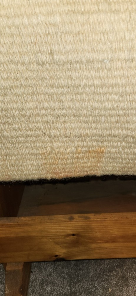 Western Show Pad, Ranch Pad, Off White. 90% Wool 10 % Polyester Hand Loom