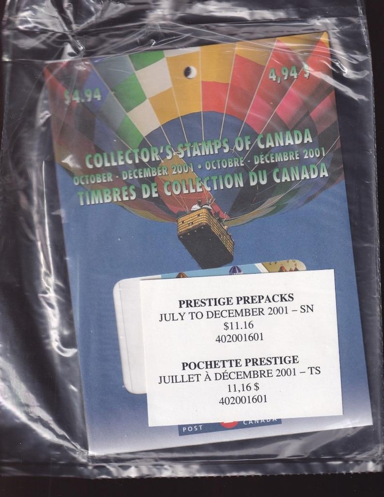 Canada 2001-4 Quarterly Pack sealed