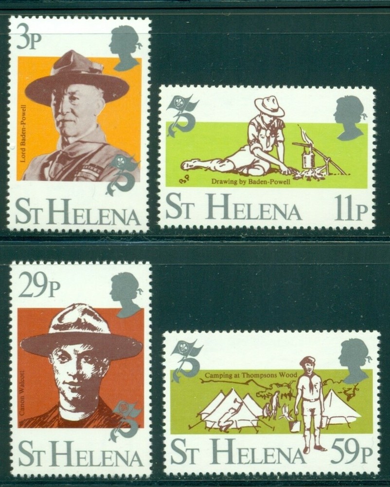 St. Helena Scott #378-381 MNH Scouting Year $$