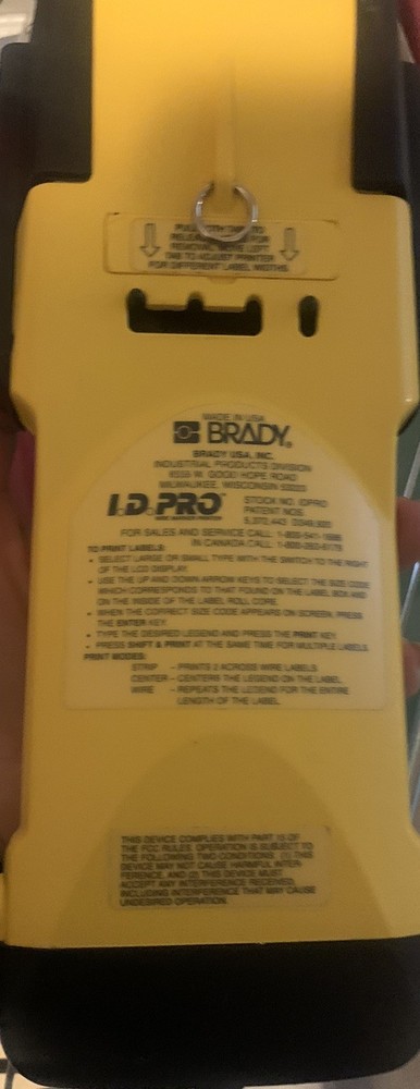 BRADY ID PRO LABEL MAKER