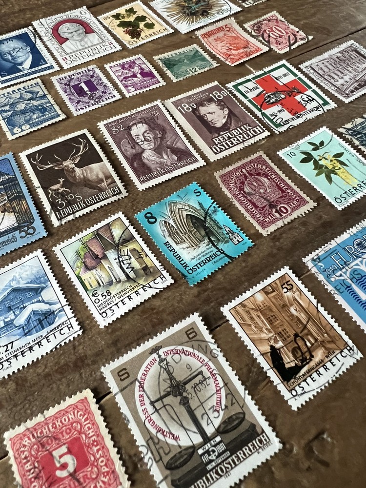 31 AUSTRIA AUSTRIAN VINTAGE USED POSTAGE STAMPS ALL DIFFERENT
