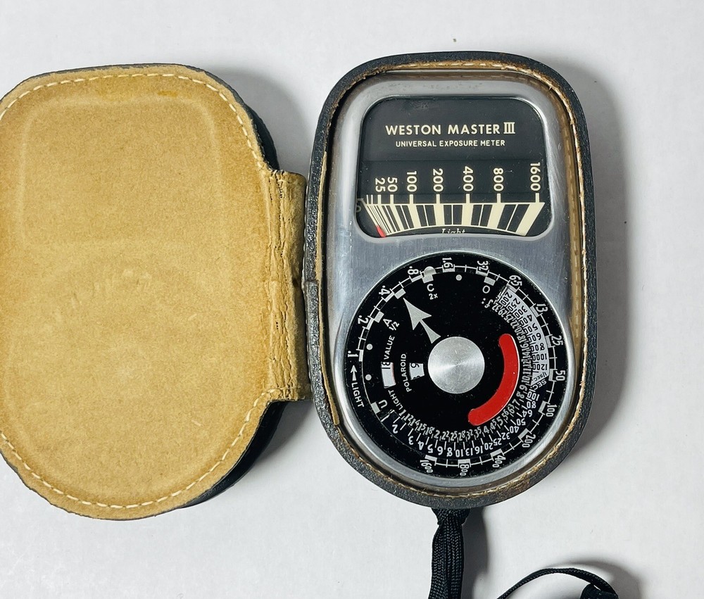VINTAGE Master III Universal Light Exposure Meter Model 737 Original Case