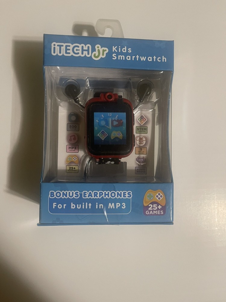 iTech Junior Boys Earbuds & Smartwatch Set