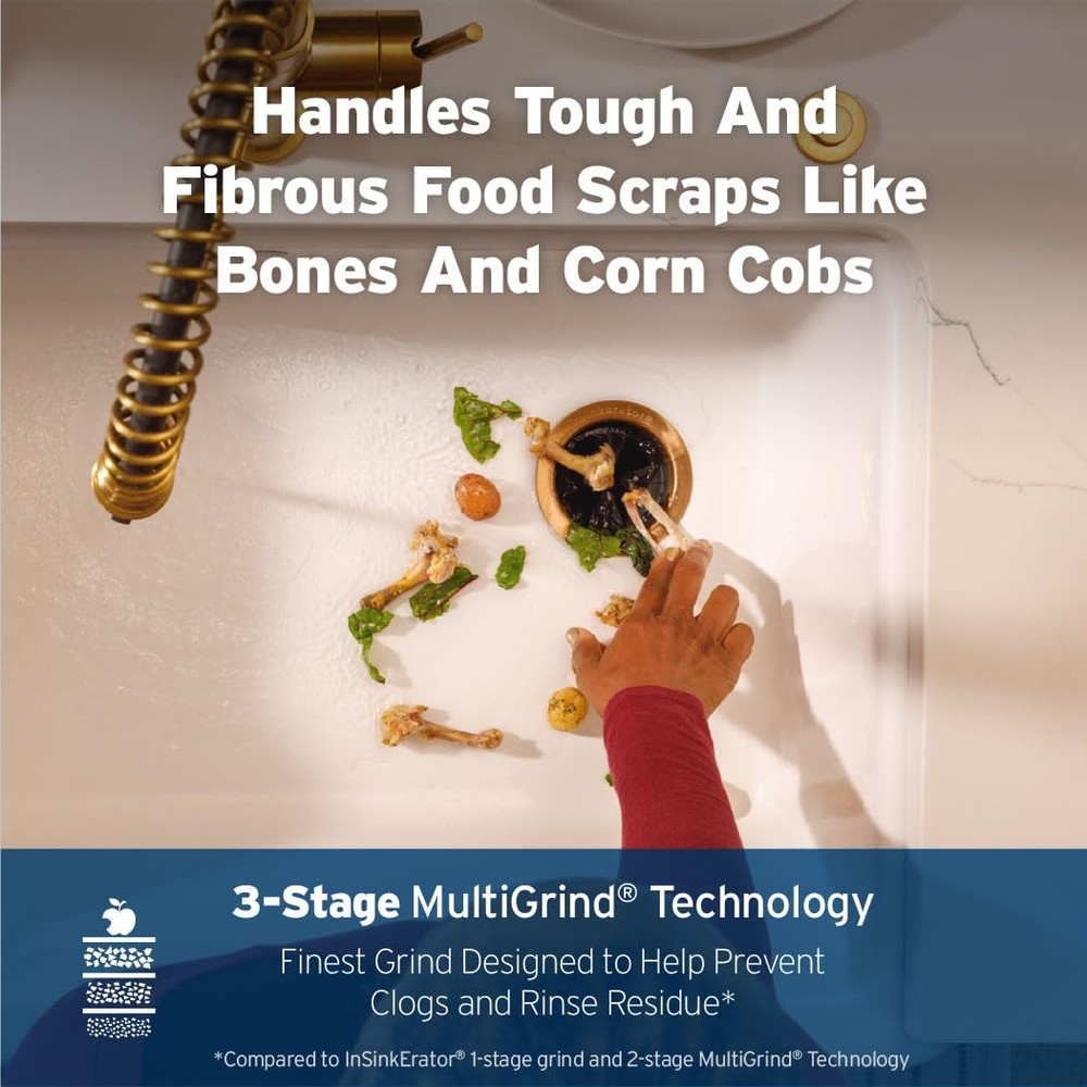 EVOLUTION 0.75HP 3/4 HP, Advanced Series EZ Connect Continuous Feed Food Wast...