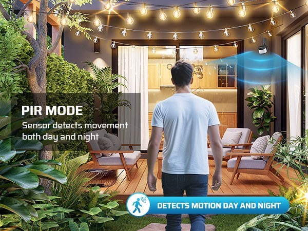 DEWENWILS Motion Sensor Light Switch Outdoor Wireless 100FT Remote 50FT Detect