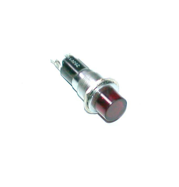 Unbranded Red Panel Mount Indicator Light W/Lock Nut