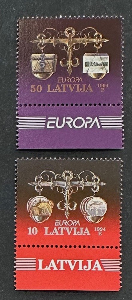 LATVIA   379 - 380   Beautiful   Mint  NEVER   Hinged   Set