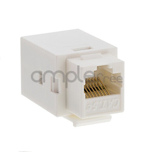 CAT5e Inline Keystone Jack White Coupler Type CAT5 RJ45