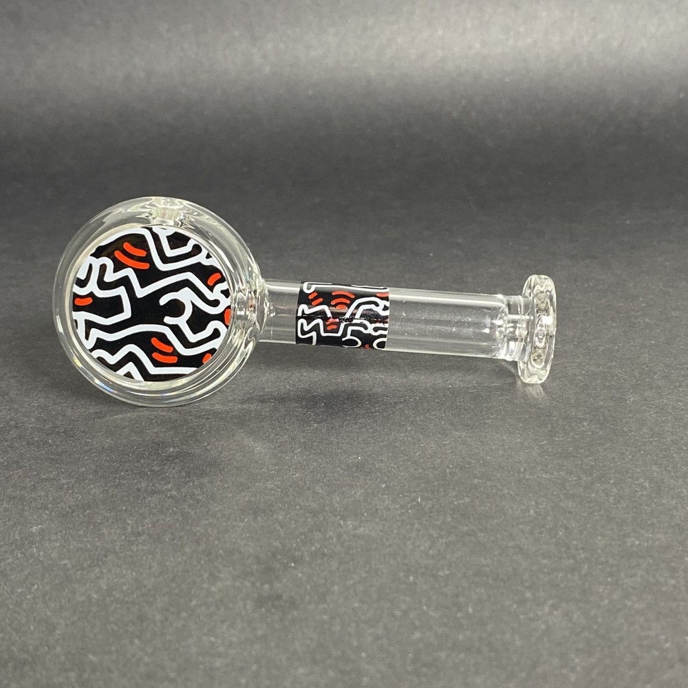 Keith Haring Glass Spoon Pipe Multi Red Design