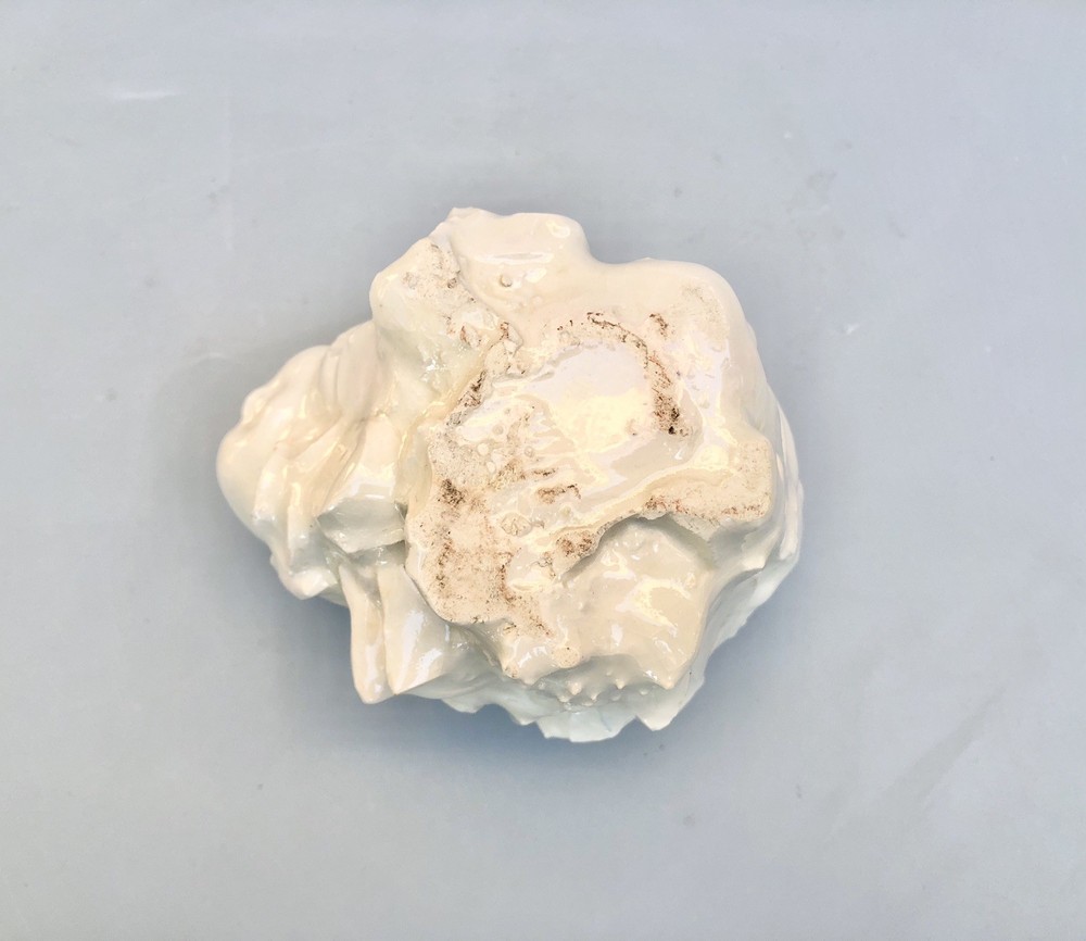 Grotesque White Studio Pottery Doll Face Small Planter Pot