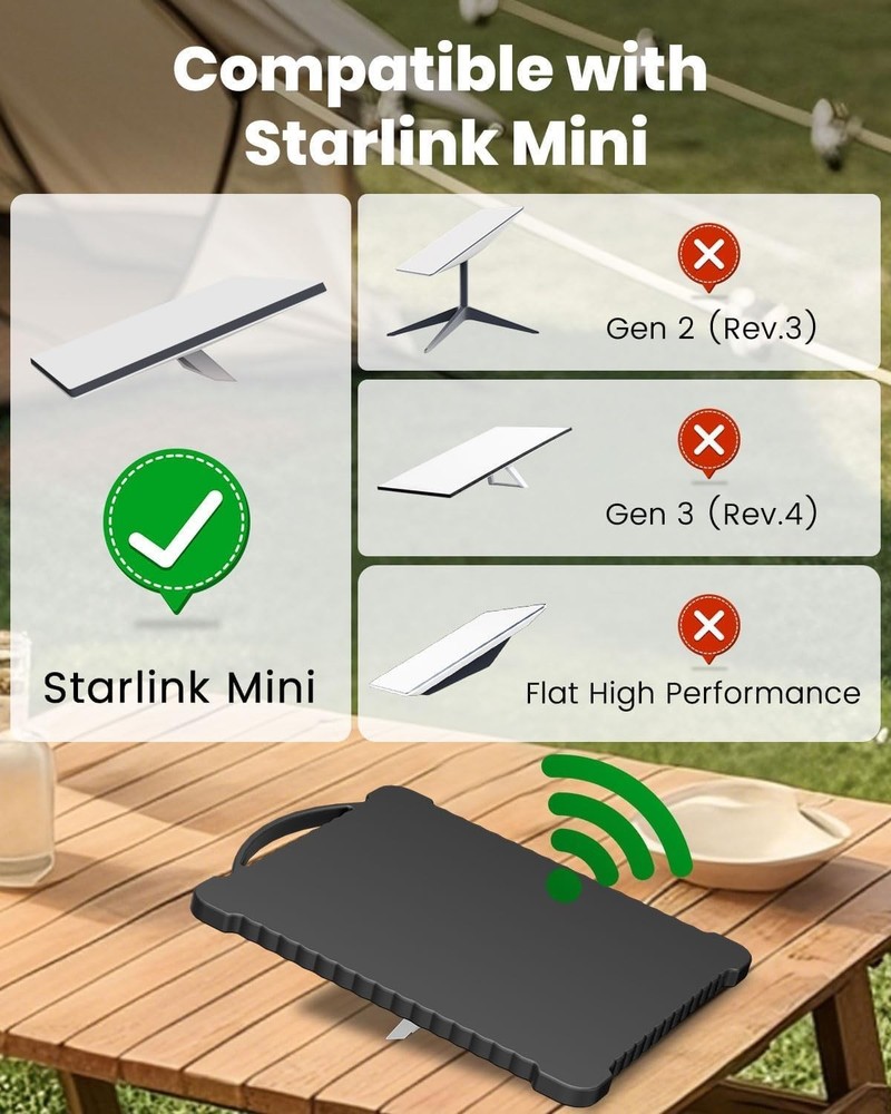Portable Starlink Mini Protective Case - Scratch-Resistant & Sleek Black Design