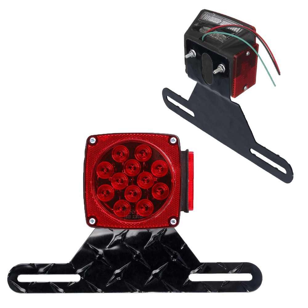Universal Trailer License Plate Bracket Frame, Holder, Black