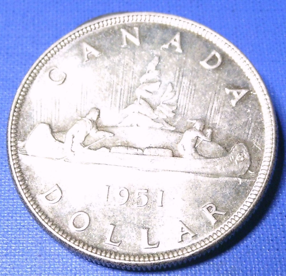 1951 Silver Canada Voyager Dollar, ProofLike.
