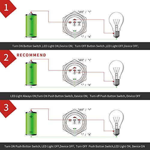 16mm Momentary Black Push Button Switch On Off Black Shell Black Shell-White