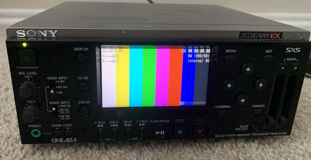 Sony SxS Solid State Memory Recorder PMW-EX30 Express Card Video Recorder Player