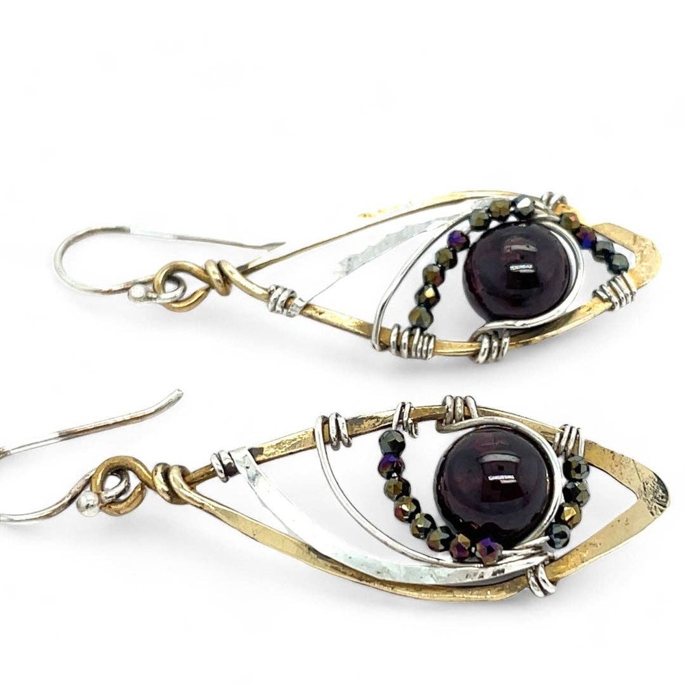 Garnet Royalty Earrings E82612