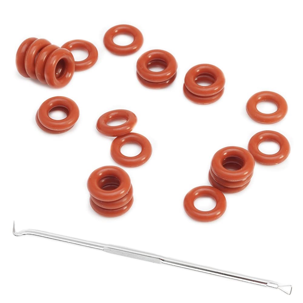 007 Silicone O-Ring, 70A Durometer, Red, 5/32" ID, 9/32" OD, 1/16" Width...