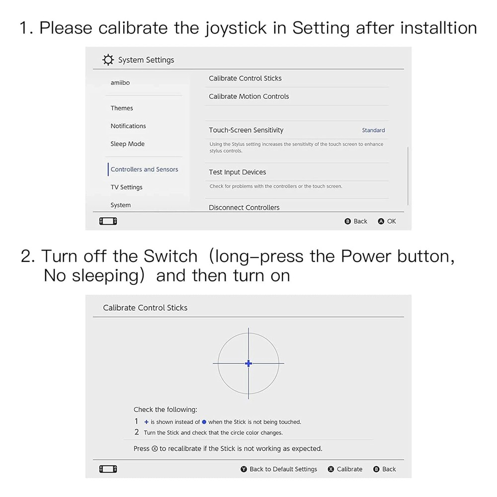 TMR Hall Effect Joystick for Switch JoyCon, OLED & Lite - No Drift Replacement