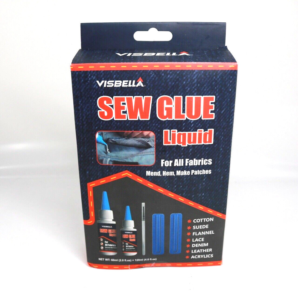 VISBELLA Sew Glue Liquid Kit Secure Stitch Liquid Sewing Solution Multi-Purpose