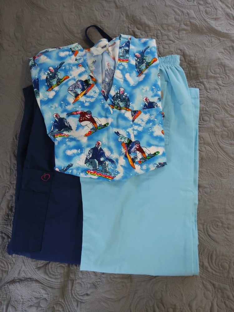 Woman's Xs Extra Small  Scrub Pants And Top