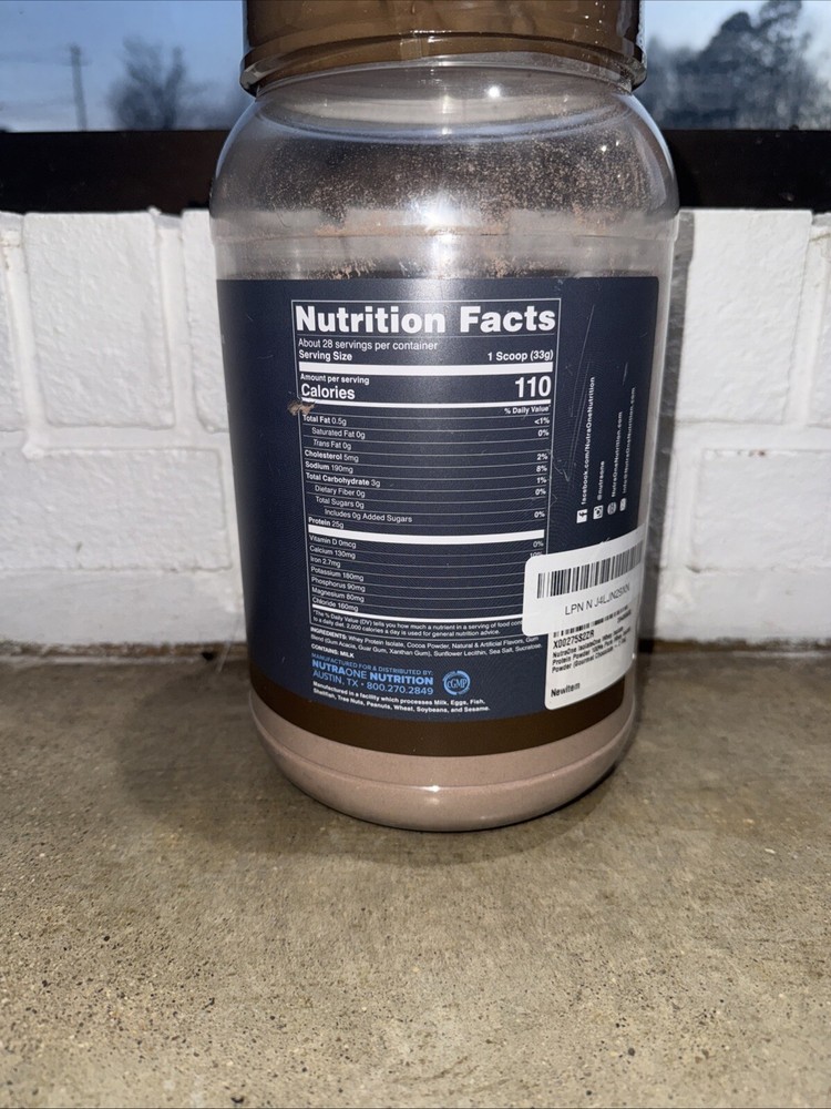 NutraOne IsolateOne Whey Isolate Protein Powder 100% Pure Whey Isolate Powder