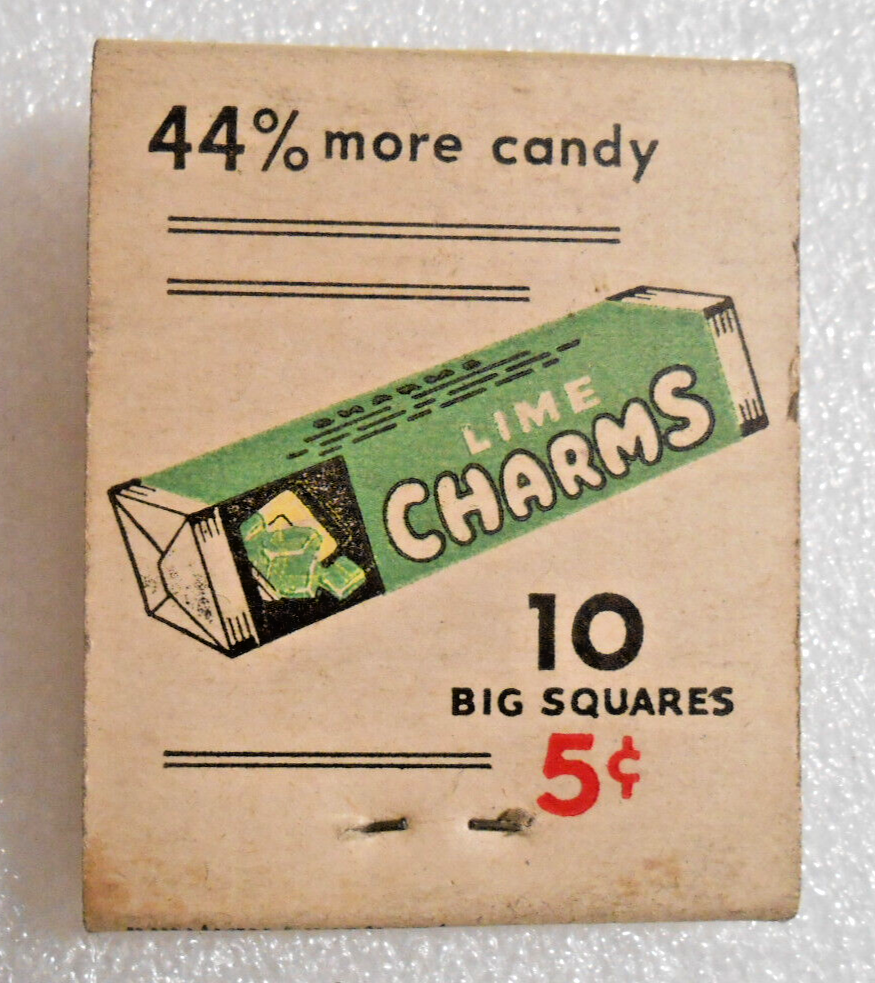 FULL 1940's CHARMS CANDY Unused & Unstruck Matchbook. Nice