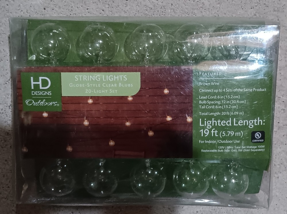 HD Designs Outdoor String Lights