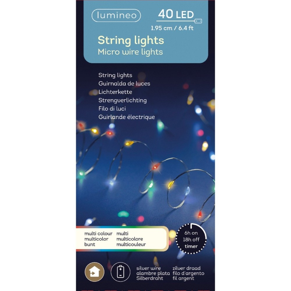 40 Multi Color Micro LEDs Silver Wire40 Multi Color Micro LEDs Silver WireWorld