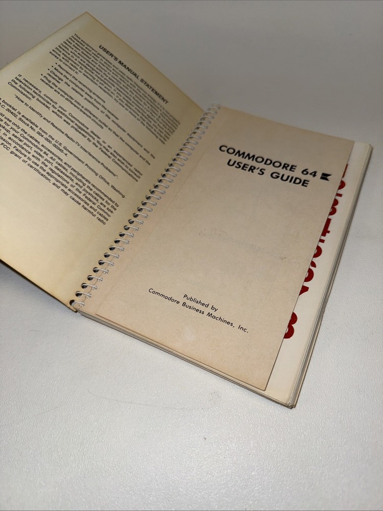 VTG 1984 Commodore C64 User's Manual Used