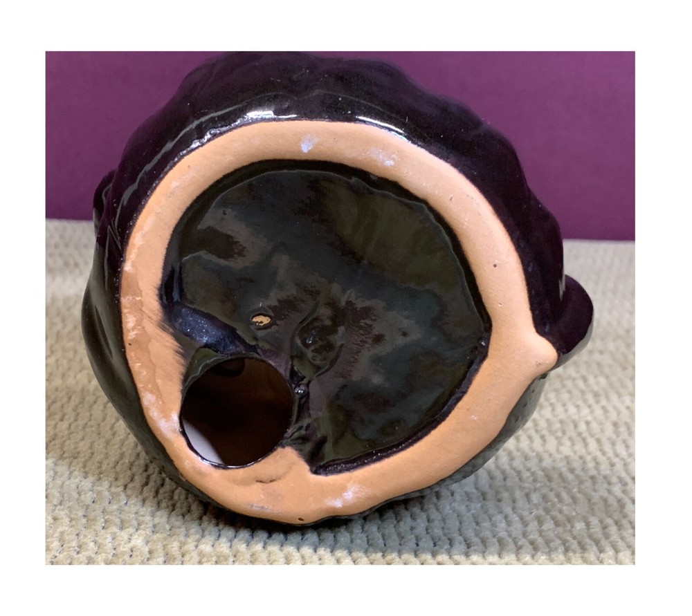 CERAMIC BLACK BACKFLOW INCENSE CONE WATERFALL BURNER HOLDER
