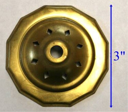 12-Sided Solid Brass Lamp Vase Cap - VENTED
