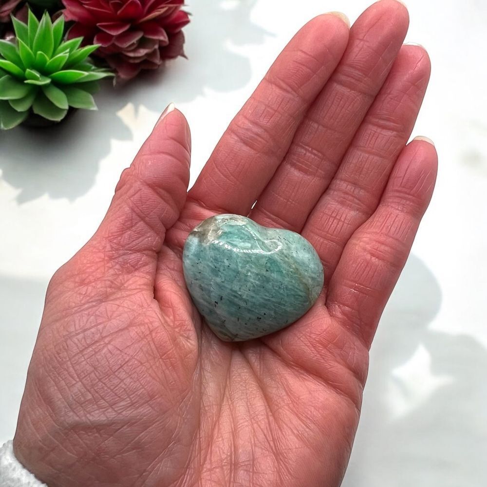 Amazonite Heart Carving (2)