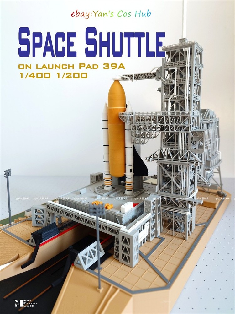 1/400 Dragon Space Shuttle Launch Site 3D Printed Model