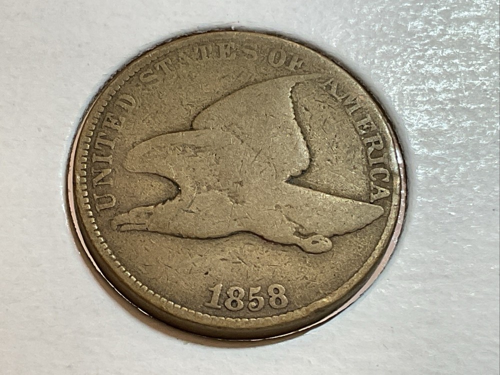 1858 large letters Flying Eagle Cent