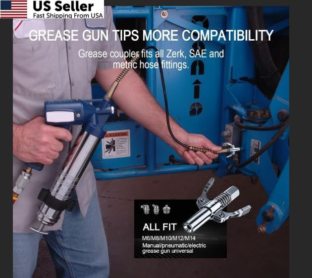 Grease Gun Coupler Tips,Quick Lock Standard small piece, silver