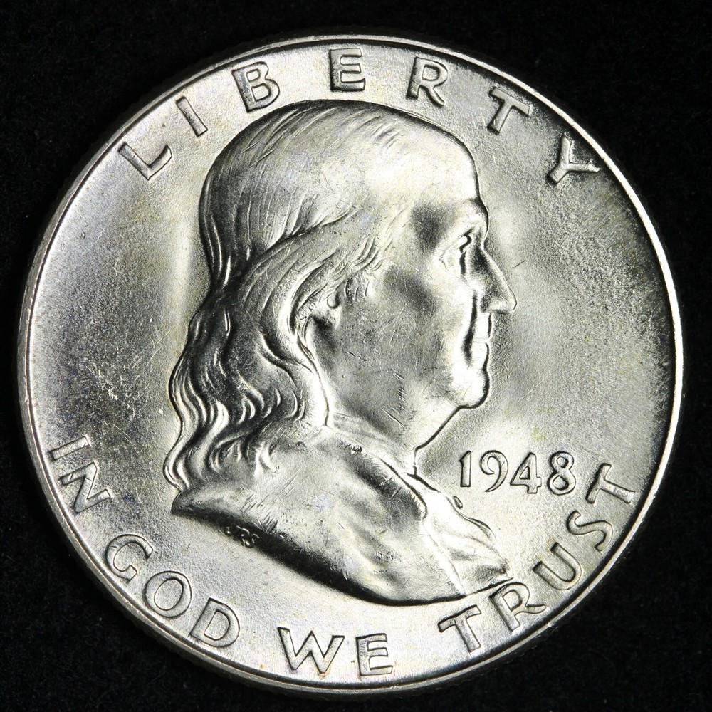 1948-D Franklin Silver Half Dollar BU *UNCIRCULATED* MS FSB E299 WCB