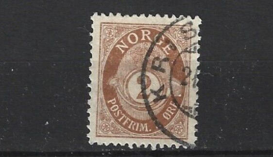 1909 NORWAY Posthorn 2 øre, NK 97