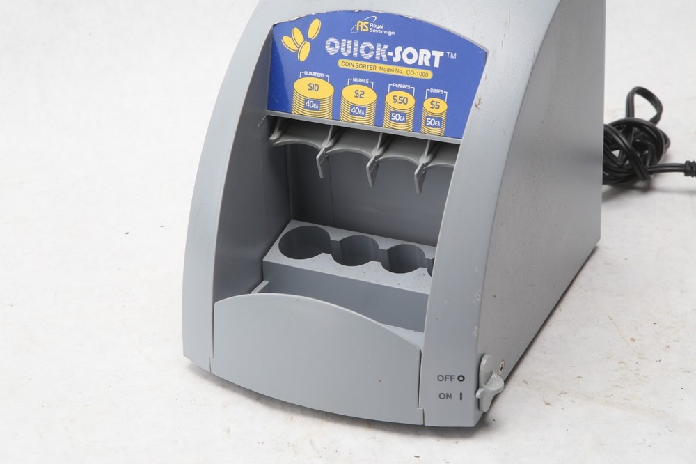 Royal Sovereign Quick Sort Coin Sorter CO-1000 Unit Only A12