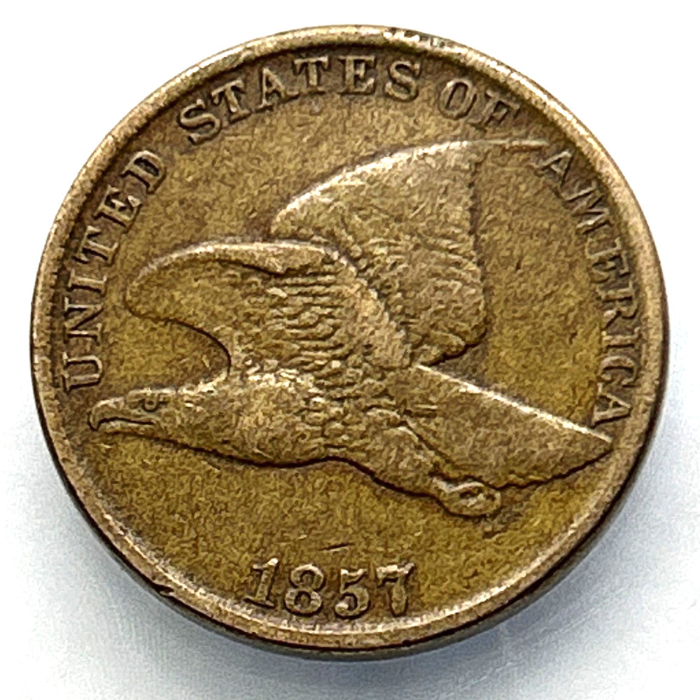 1857 1C Flying Eagle Cent Choice VF/XF