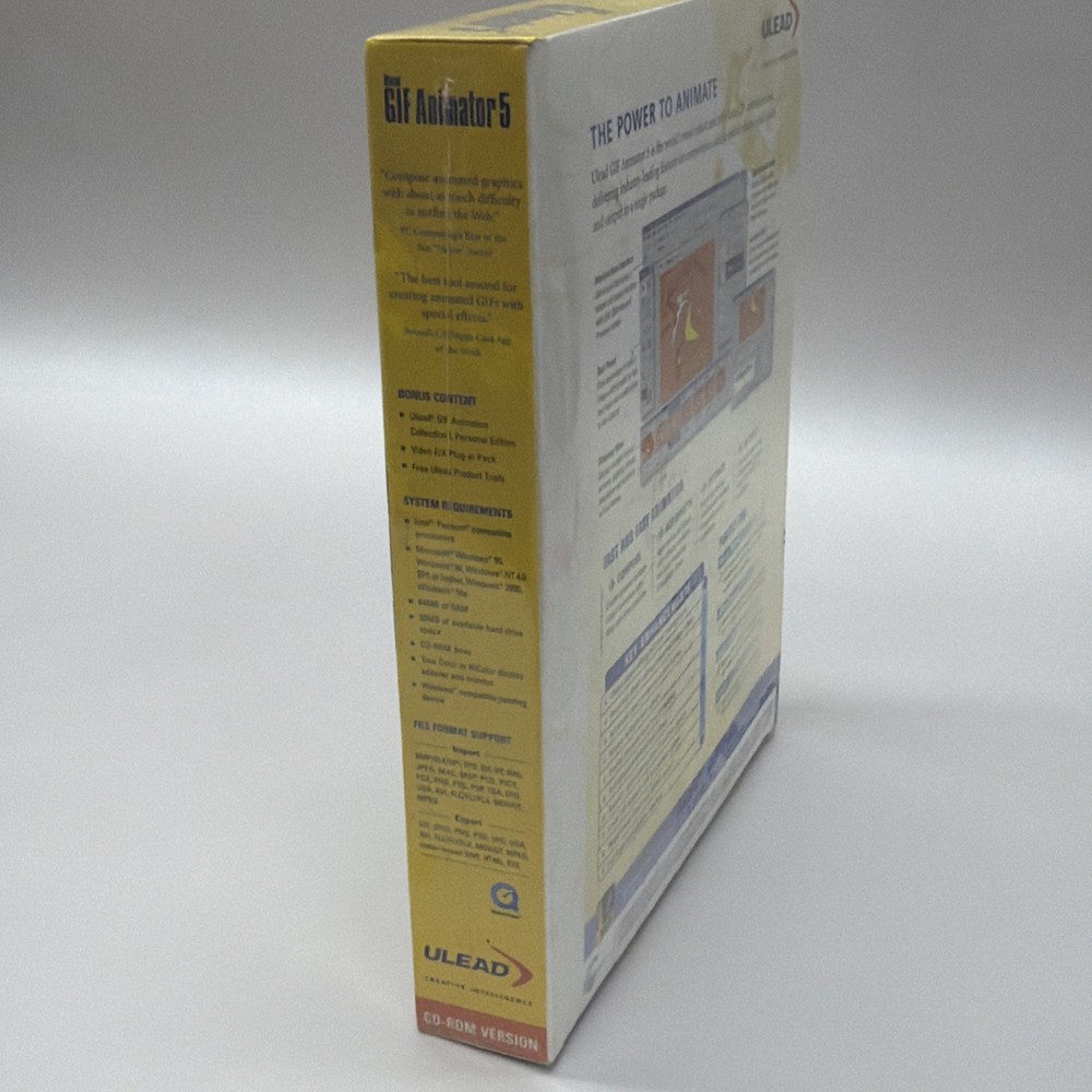 NEW Ulead GIF Animator 5 PC Web Animation Collection 1 Software Tool Windows CD