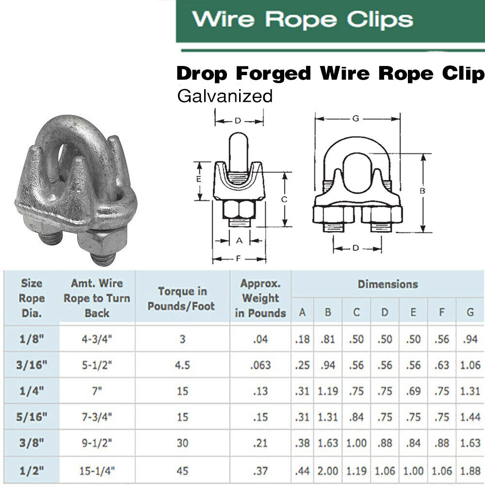 Marine Galvanized Drop Forged Wire Rope Clip Cable Clamp