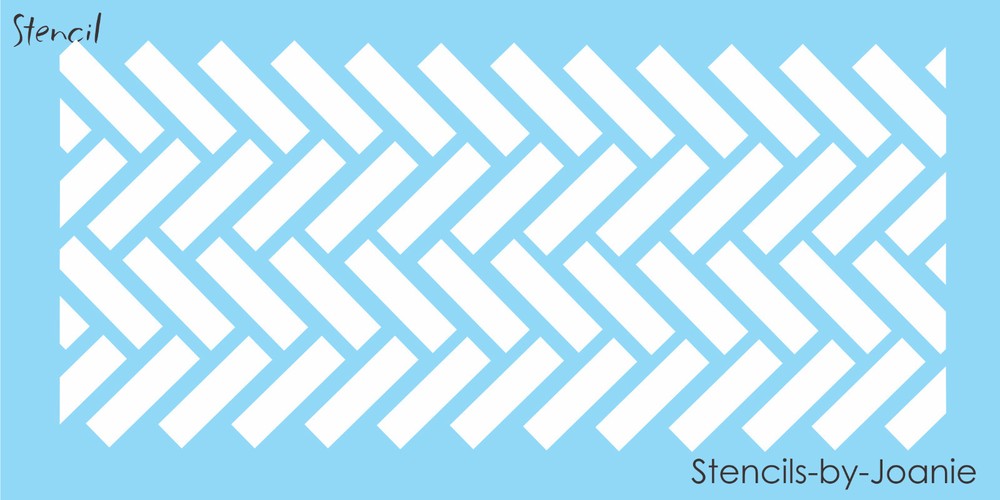 24" Stencil Herringbone Texture Brick Paver Celtic Weave Design Background DIY