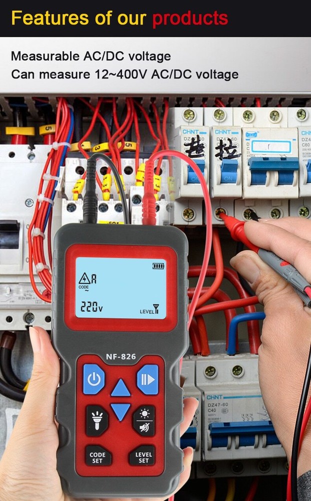 NF-826 Locator Wire Tracker Detection Tester Wall Electrical Underground Cable