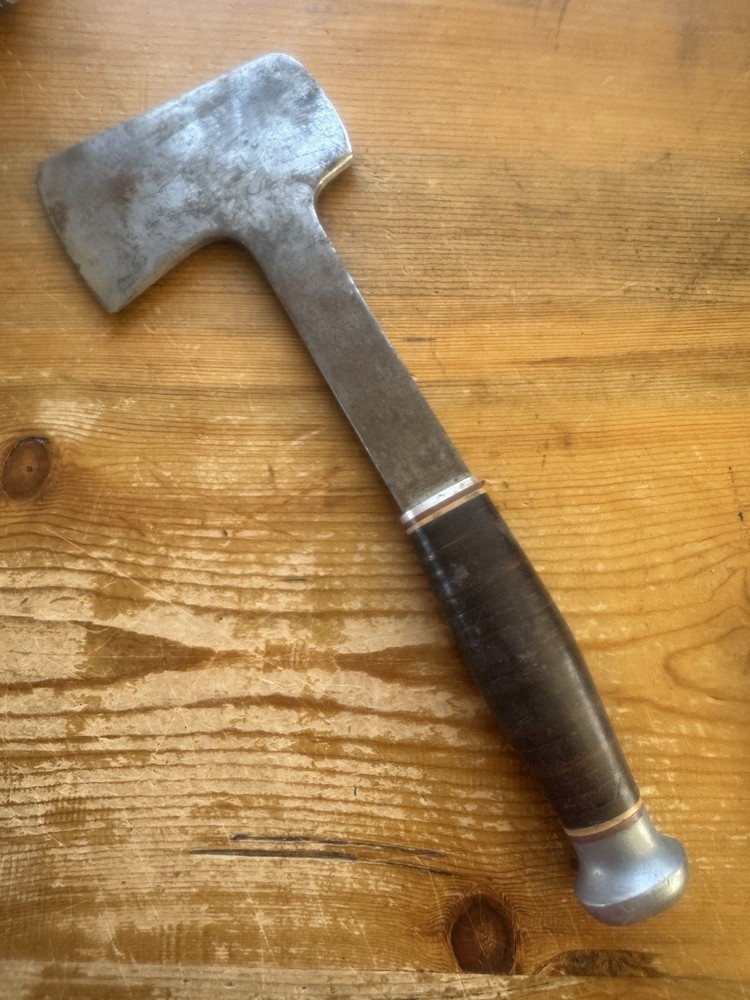Vntg. Kinfolks Hatchet Stacked Leather Handle - Rare HTF
