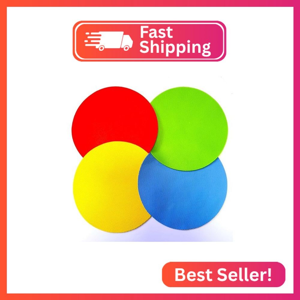 Deofun 4pcs Rubber Jar Opener Bottle Gripper Non Slip Pad Multi-function Can Ope