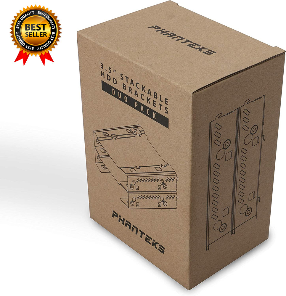 - Stackable 3.5" HDD Bracket Duo Pack Cases Ph-Hddkt_03,Black