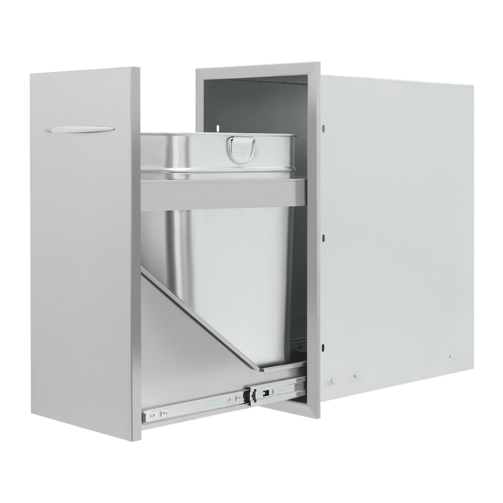 Stainless Steel Pull-Out Trash Drawer for Organized, Clean Spaces