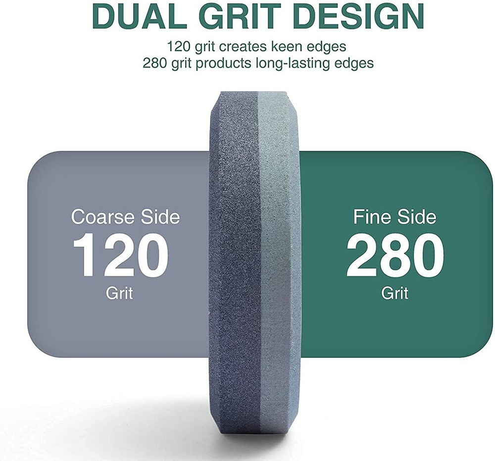 Pocket Whetstone Round Dual Sharpening Grinding Stone Blade Sharpener W/ Box